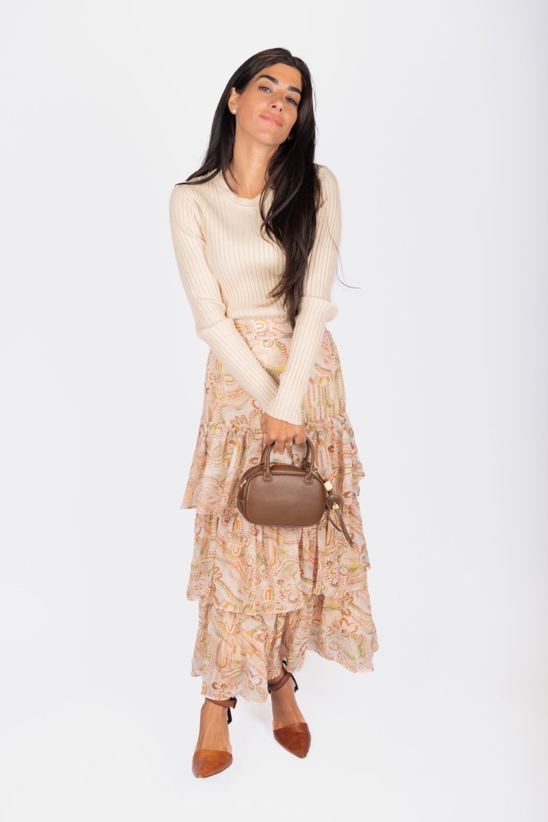 Suri Skirt (Beige/Multi) - Glamourous Grace