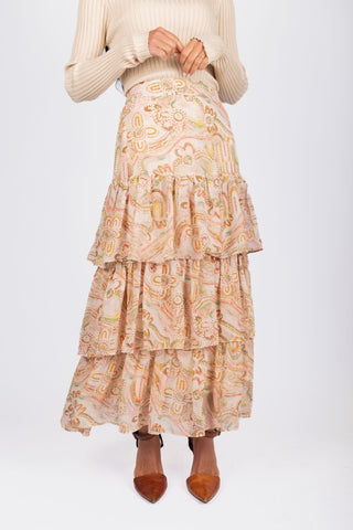 Suri Skirt (Beige/Multi)