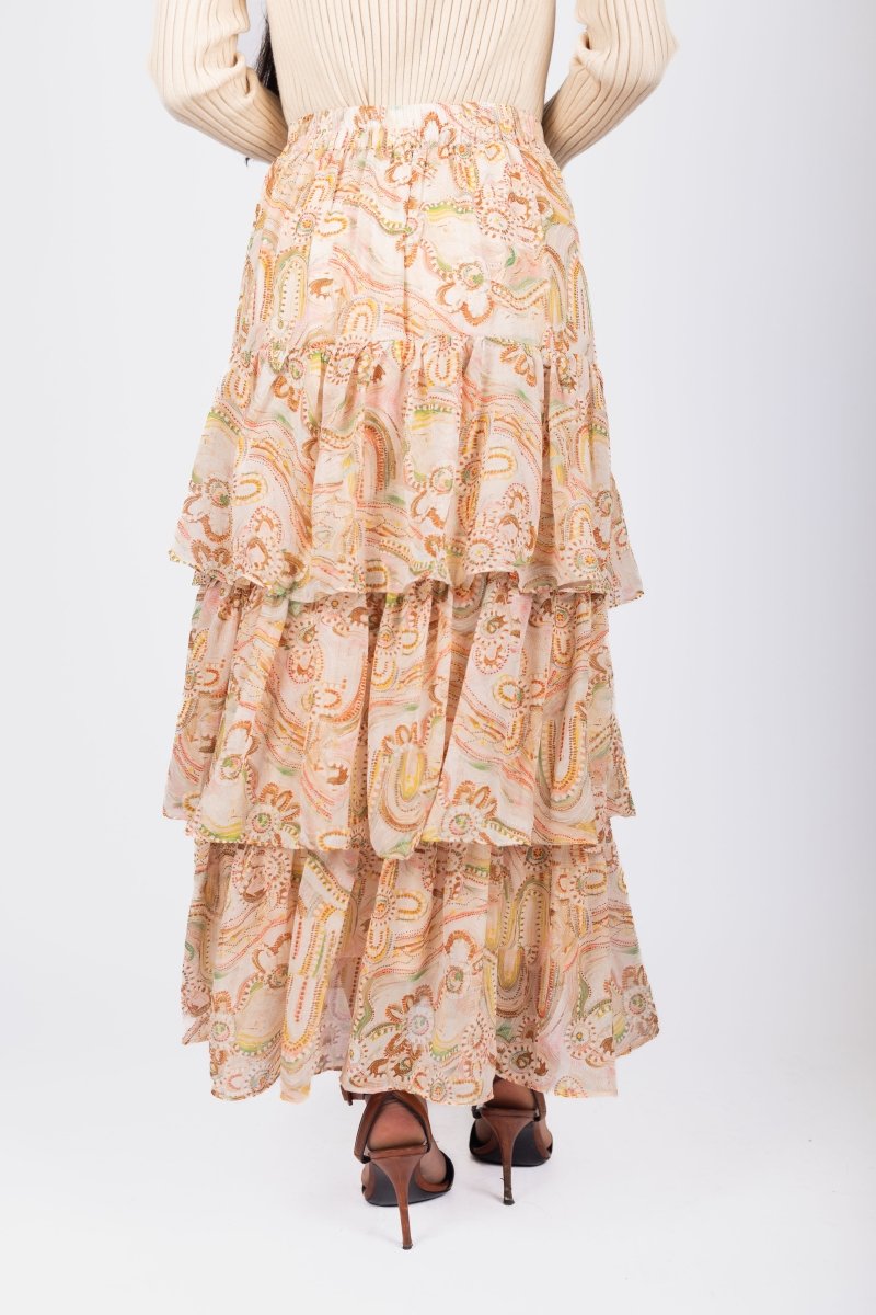 Suri Skirt (Beige/Multi) - Glamourous Grace