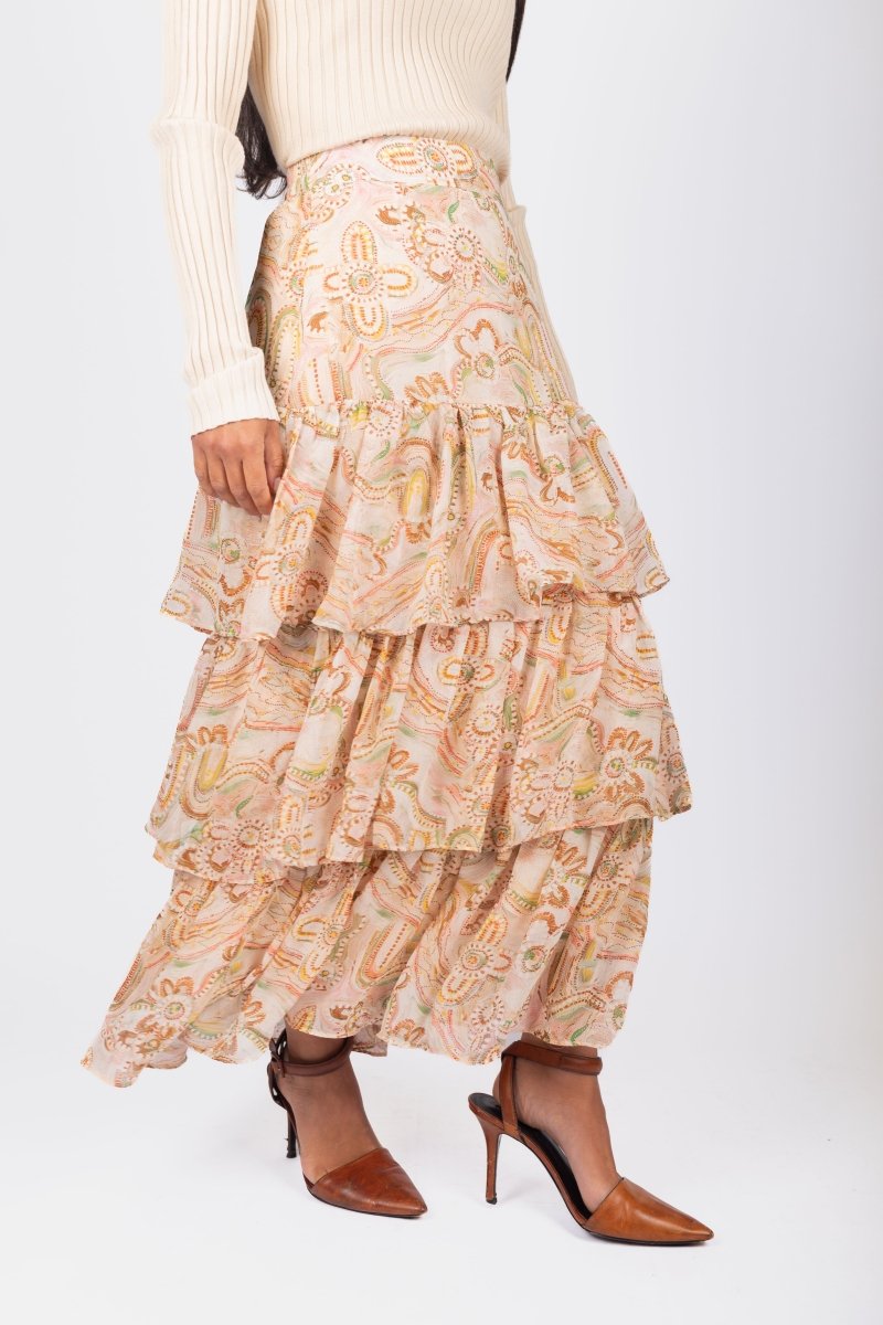 Suri Skirt (Beige/Multi) - Glamourous Grace
