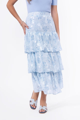 Suri Skirt (Blue Flower)