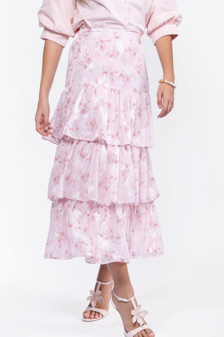 Suri Skirt (Pink Flower)
