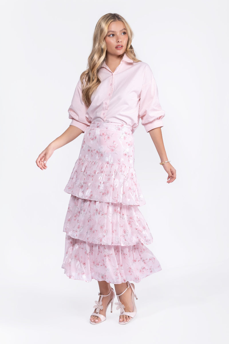Suri Skirt (Pink Flower) - Glamourous Grace
