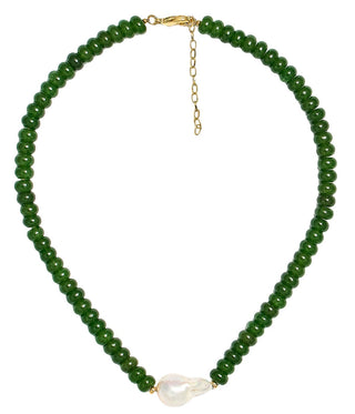 Susie- Quartz Beaded Necklace with freshwater Pearl - Glamourous Grace