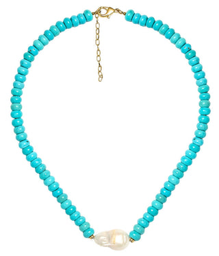 Susie- Quartz Beaded Necklace with freshwater Pearl - Glamourous Grace
