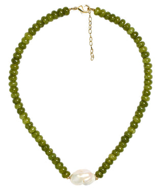 Susie- Quartz Beaded Necklace with freshwater Pearl - Glamourous Grace