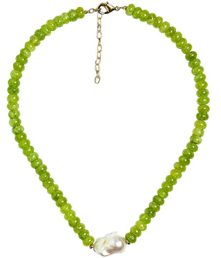 Susie- Quartz Beaded Necklace with freshwater Pearl - Glamourous Grace