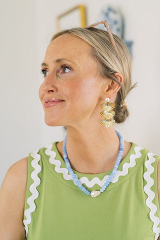 Susie- Quartz Beaded Necklace with freshwater Pearl - Glamourous Grace