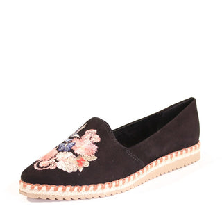 Sutton Suede Embroidered Espadrille - Glamourous Grace