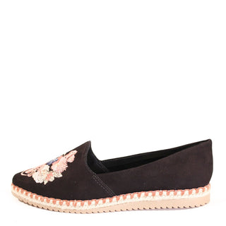 Sutton Suede Embroidered Espadrille - Glamourous Grace