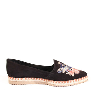 Sutton Suede Embroidered Espadrille - Glamourous Grace
