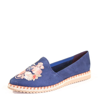 Sutton Suede Embroidered Espadrille - Glamourous Grace