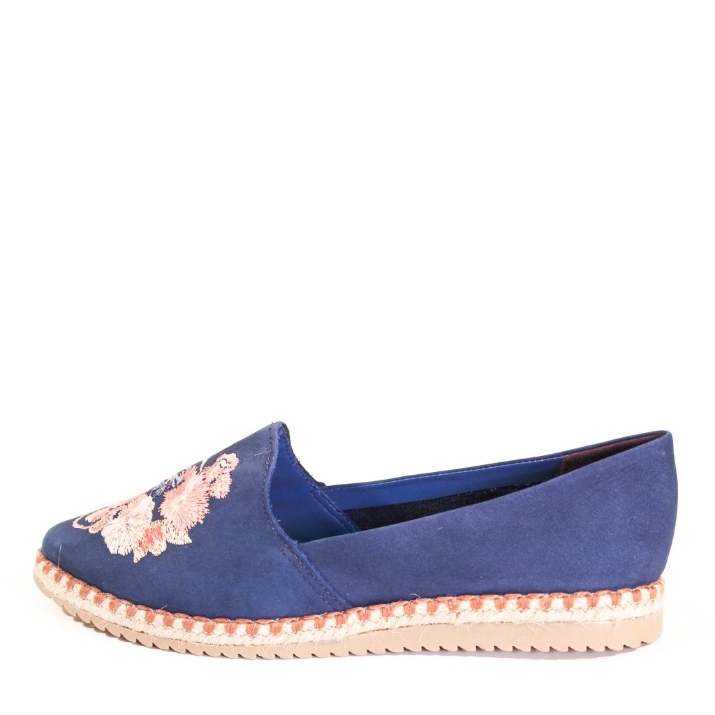 Sutton Suede Embroidered Espadrille - Glamourous Grace