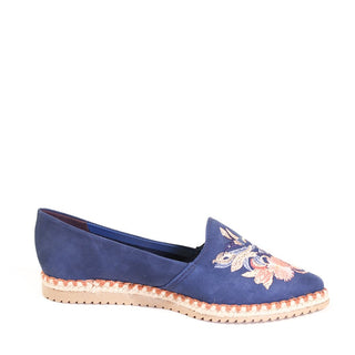 Sutton Suede Embroidered Espadrille - Glamourous Grace