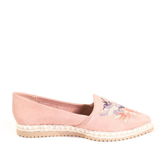 Sutton Suede Embroidered Espadrille - Glamourous Grace