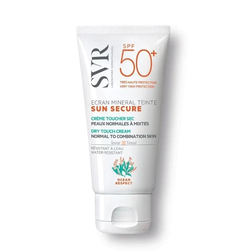 SVR Tinted Mineral Sunscreen Cream SPF50 - Dry Touch, Non-Greasy Finish for Normal to Combination Skin - Glamourous Grace