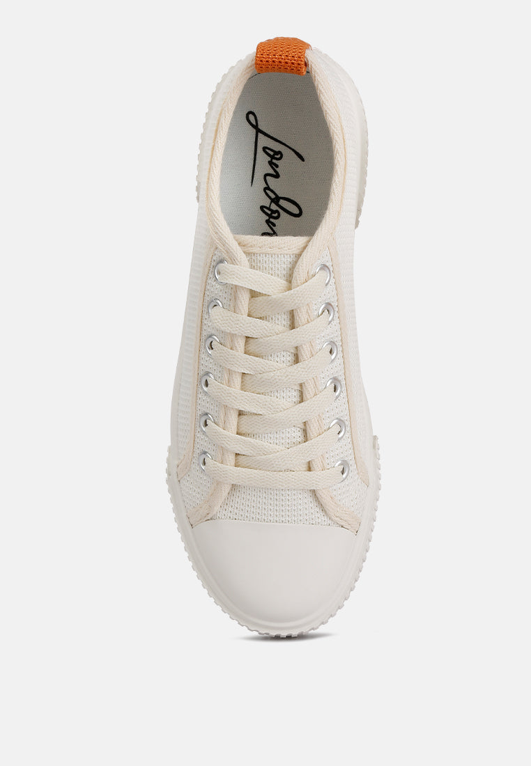 Sway Chunky Sole Knitted Textile Sneakers - Glamourous Grace