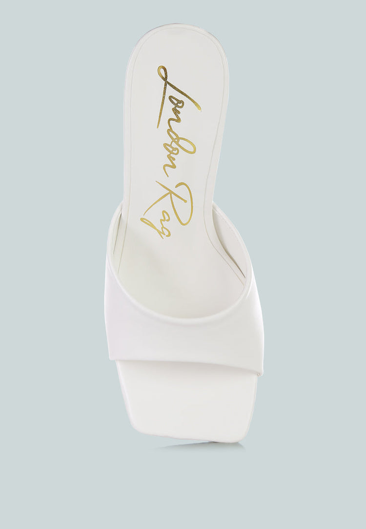Sweet16 Clear Spool Heel Sandals