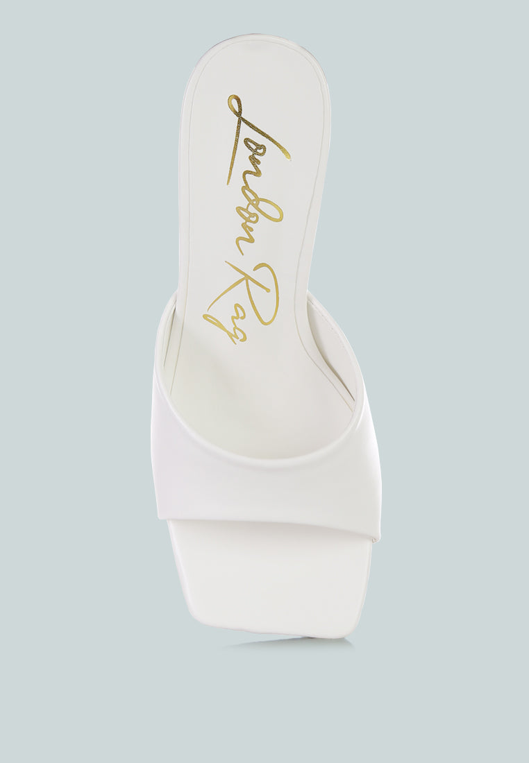 Sweet16 Clear Spool Heel Sandals - Glamourous Grace