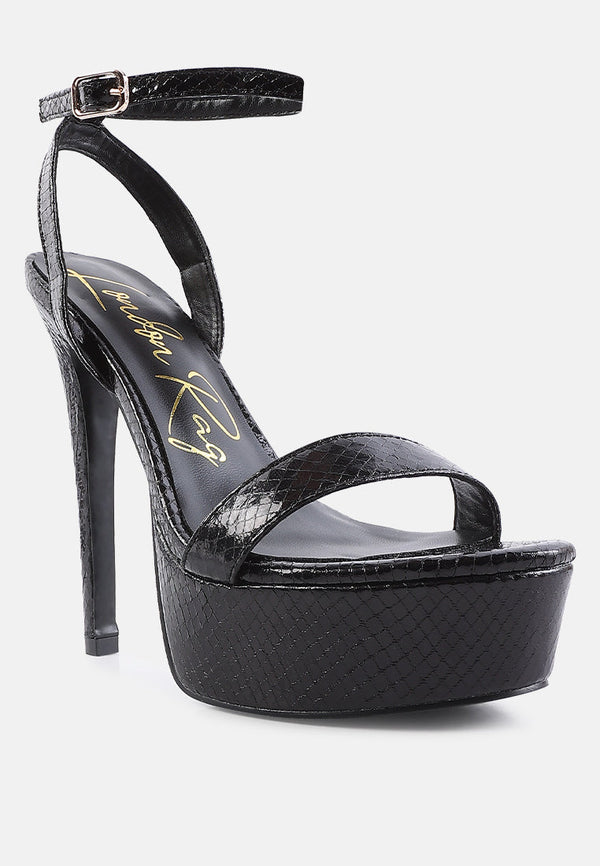 Queen Bee Rhinestone Heeled Sandals - Glamourous Grace
