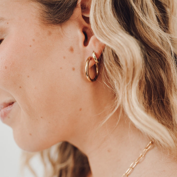 Sweetheart Hoop Earrings - WATERPROOF - Glamourous Grace