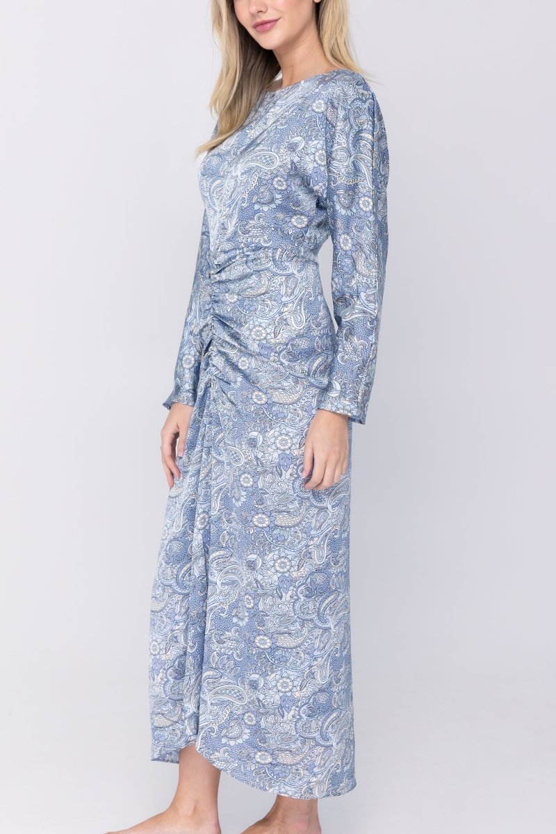 SYDNEY DRESS (BLUE/GRAY) - Glamourous Grace