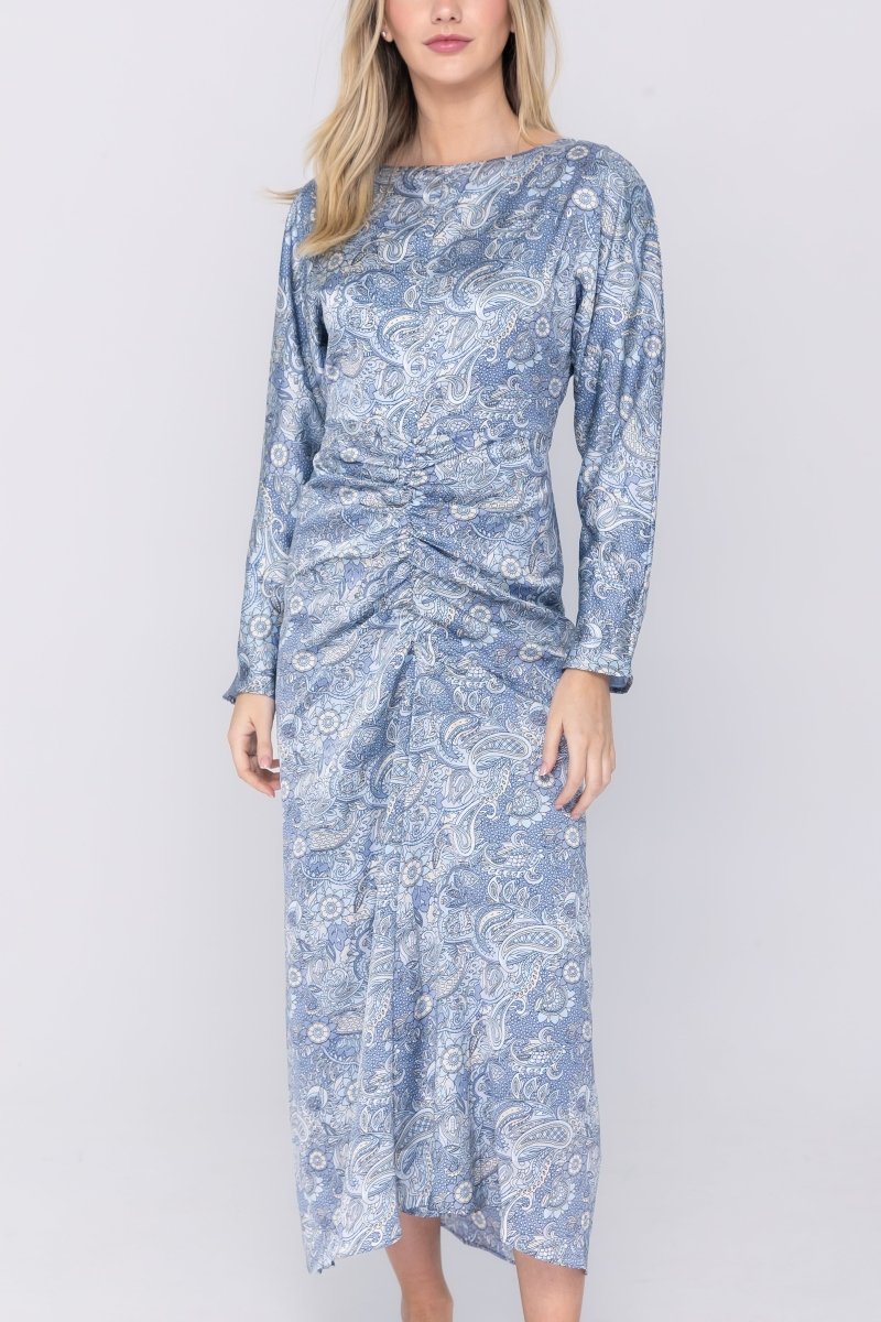 SYDNEY DRESS (BLUE/GRAY) - Glamourous Grace