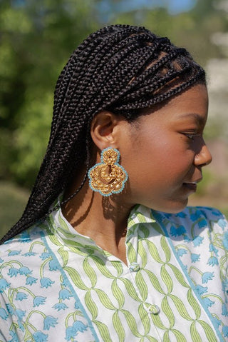 Sydney Hand Beaded - Statement Earring - Glamourous Grace