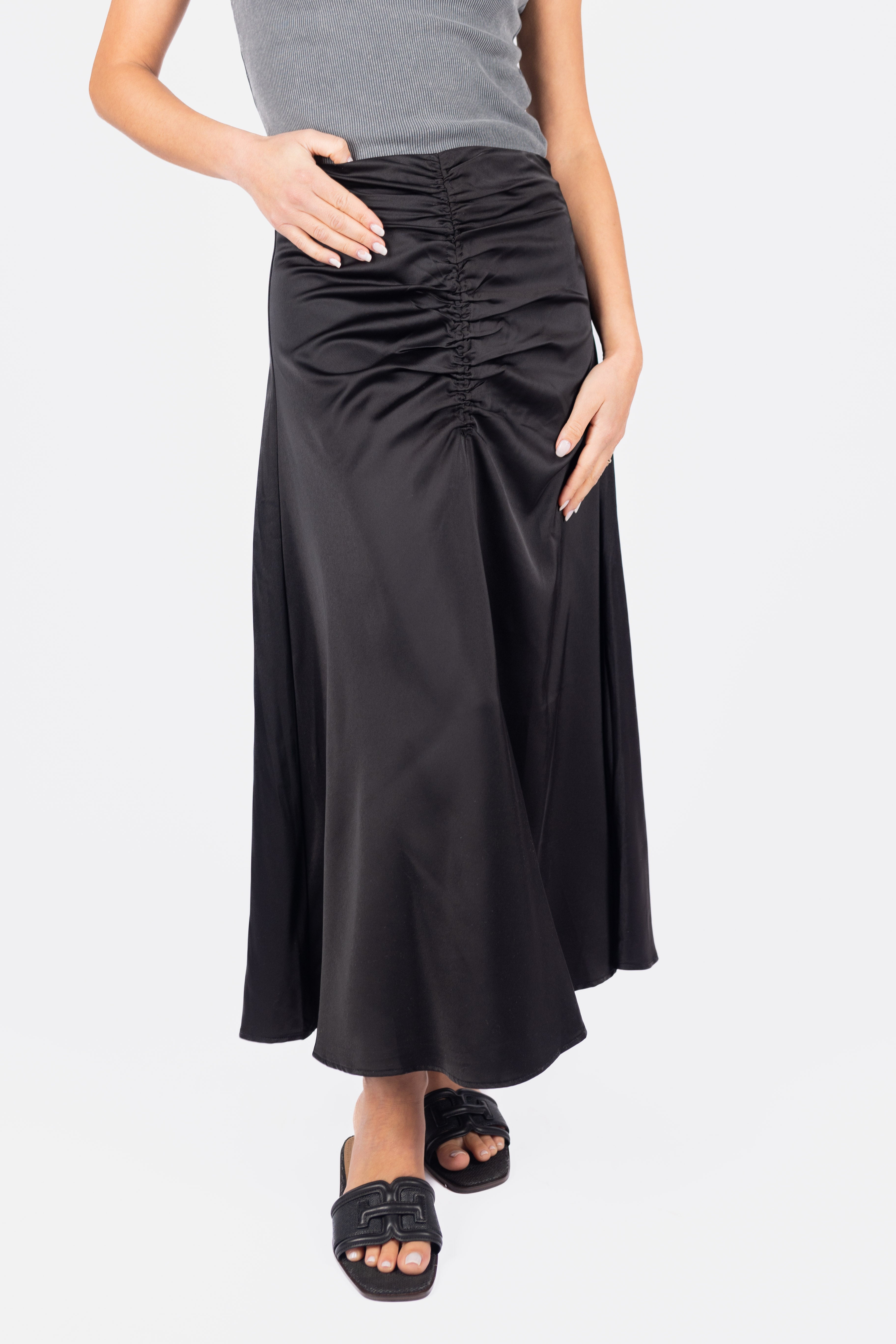 Sylvie Skirt (Black Solid) - Glamourous Grace