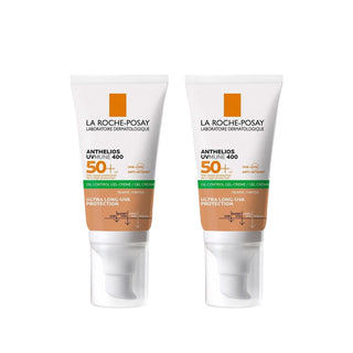 La Roche Posay Anthelios UVmune400 SPF 50+ Oil Control Tinted Sunscreen Cream - 50 ml, Pack of 2