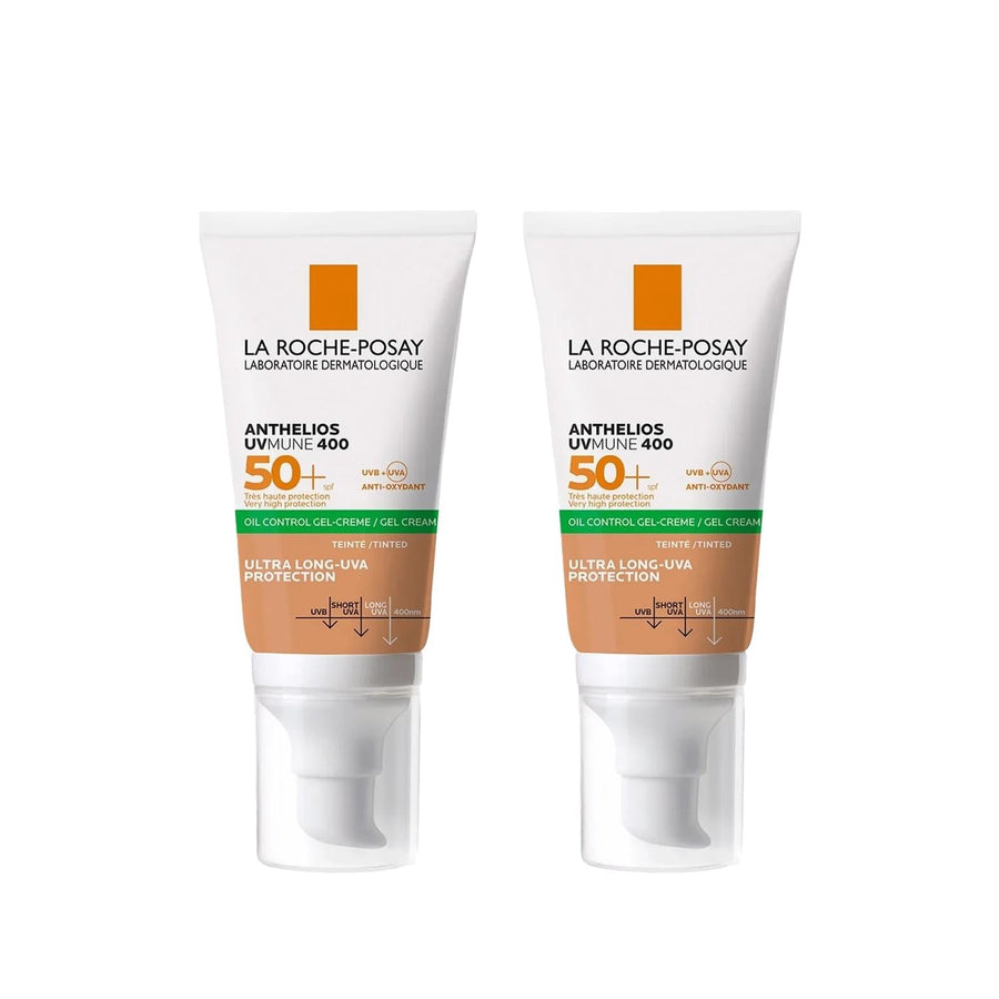 La Roche Posay Anthelios UVmune400 SPF 50+ Oil Control Tinted Sunscreen Cream - 50 ml, Pack of 2 - Glamourous Grace