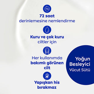 Nivea Body Moisturizer - 72 Hour Hydration for Dry Skin, Rich in E Vitamin and Almond Oil - Glamourous Grace