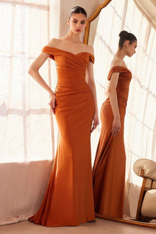 Ladivine Amoris T402 Dress Off the Shoulder Fitted Gown