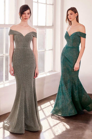 Ladivine Amoris T602 Off Shoulder Sweetheart Neck Fitted Prom Gown