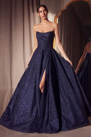 Ladivine Amoris T701 Strapless Glitter A-Line Gown