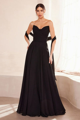 Ladivine Amoris T703 Dress Strapless A-Line Bridesmaid Gown - Glamourous Grace