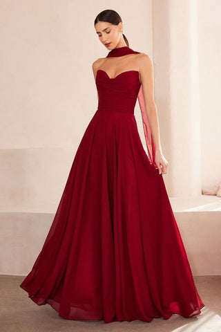 Ladivine Amoris T703 Dress Strapless A-Line Bridesmaid Gown - Glamourous Grace