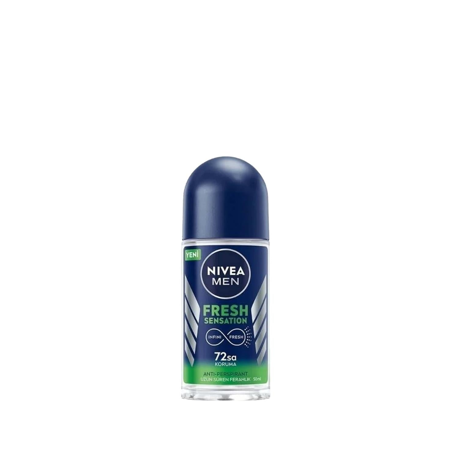 Nivea Men Fresh Sensation Roll-On Deodorant: Long-Lasting Odor & Wetness Protection, Travel-Friendly 1.69 fl oz - Glamourous Grace