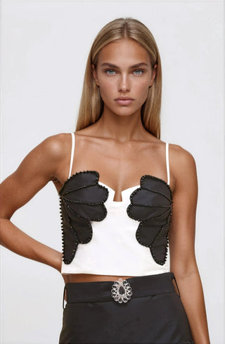 Taffeta Bloom Top - Off White (Final Sale) - Glamourous Grace