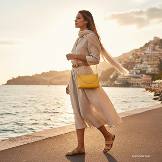 Italian Full-Grain Leather Crossbody Bag | Mantova - Glamourous Grace