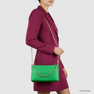 Italian Full-Grain Leather Crossbody Bag | Mantova - Glamourous Grace