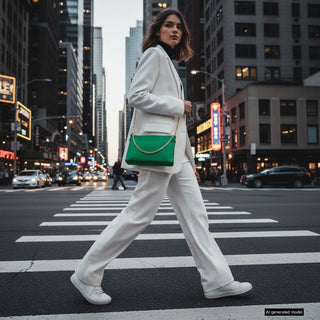 Italian Full-Grain Leather Crossbody Bag | Mantova - Glamourous Grace