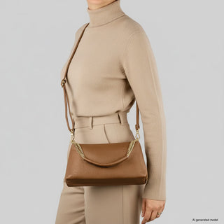 Italian Full-Grain Leather Crossbody Bag | Milano - Glamourous Grace