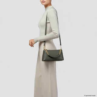 Italian Full-Grain Leather Crossbody Bag | Milano - Glamourous Grace