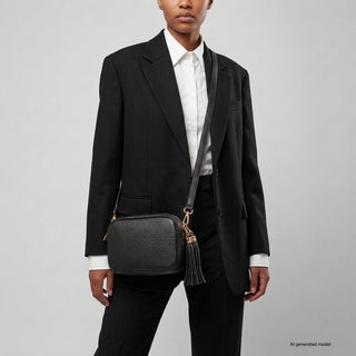 Italian Full-Grain Leather Crossbody Bag | Parma - Glamourous Grace