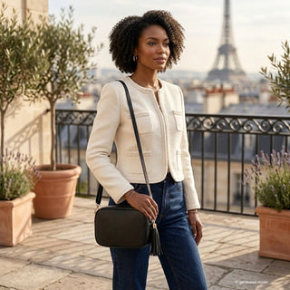 Italian Full-Grain Leather Crossbody Bag | Parma - Glamourous Grace