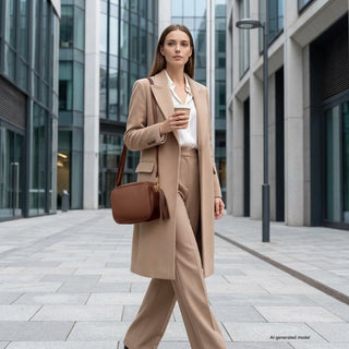 Italian Full-Grain Leather Crossbody Bag | Parma - Glamourous Grace