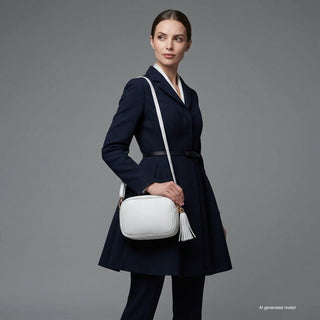 Italian Full-Grain Leather Crossbody Bag | Parma - Glamourous Grace