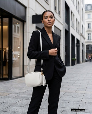 Italian Full-Grain Leather Crossbody Bag | Parma - Glamourous Grace