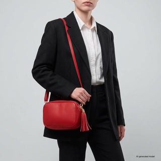Italian Full-Grain Leather Crossbody Bag | Parma - Glamourous Grace
